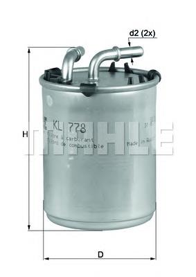 Filtro de combustible KL778 Mahle Original