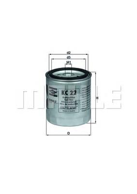 Filtro de combustible KC22 Mahle Original