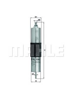 KL1041 Mahle Original filtro combustible