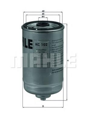 Filtro de gasoil Mahle Original KC102