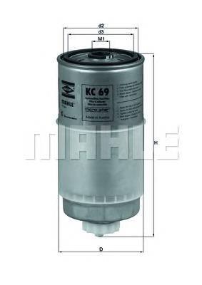 Filtro de combustible KC69 Mahle Original