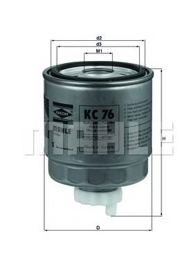 KC76 Mahle Original filtro combustible
