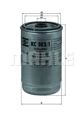 Filtro combustible KC1021 Mahle Original