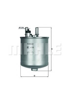 KL639D Mahle Original filtro de combustible