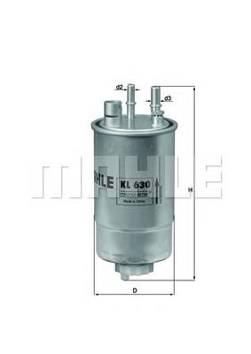 KL630 Mahle Original filtro de combustible