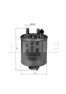 Filtro de combustible KL638 Mahle Original