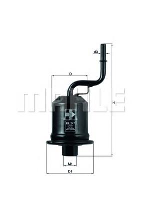 Filtro combustible Mahle Original KL247 precio, desde 16,34 EUR