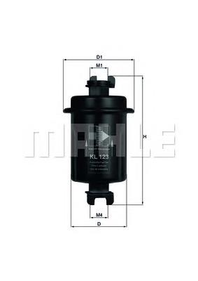 Filtro de combustible KL123 Mahle Original