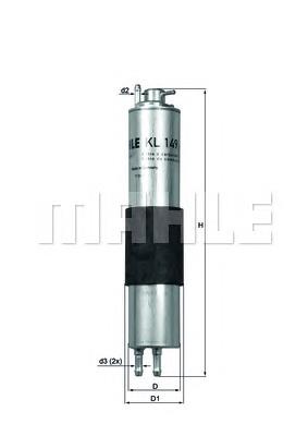 Filtro de combustible KL149 Mahle Original