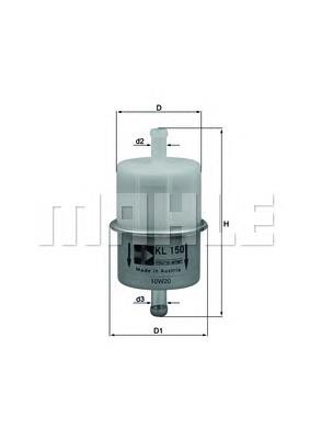 Filtro combustible Mahle Original KL150 precio, desde 2,52 EUR