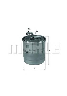 Filtro de combustible KL490D Mahle Original