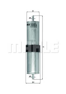 Filtro combustible Mahle Original KL477 precio, desde 18,97 EUR