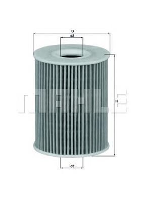 Filtro de aceite OX3553D Mahle Original