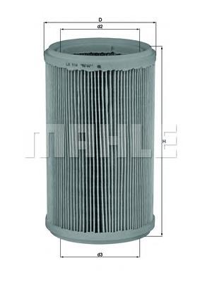 LX914 Mahle Original Filtro de aire de motor