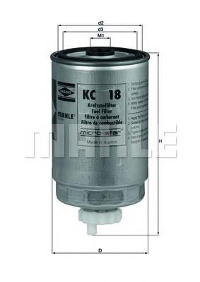 KC18 Mahle Original Filtro de gasolina