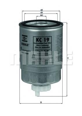 Filtro combustible KC19 Mahle Original