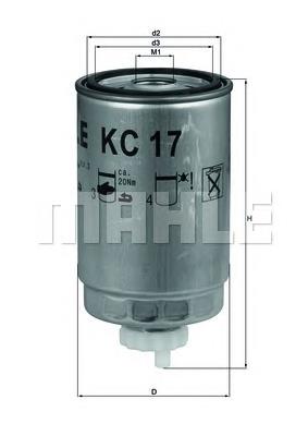KC17D Mahle Original filtro combustible