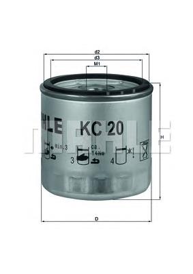 KC20 Mahle Original filtro combustible