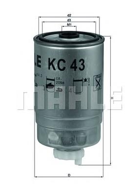 KC43 Mahle Original filtro combustible