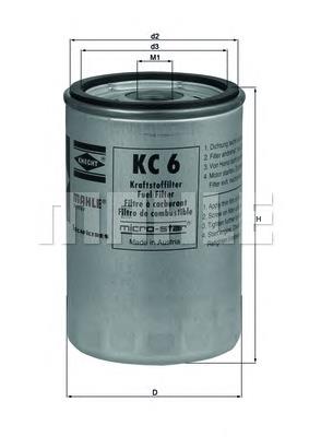 KC6 Mahle Original filtro de combustible