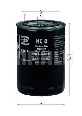 KC8 Mahle Original filtro de combustible