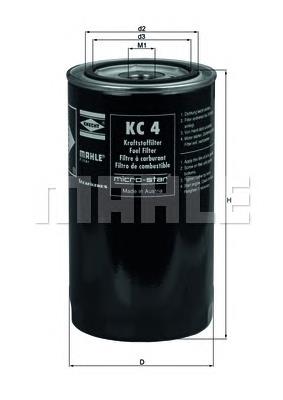 KC4 Mahle Original filtro de combustible