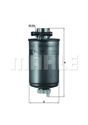 Filtro de combustible KL197 Mahle Original