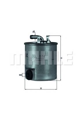 Filtro de combustible KL174 Mahle Original