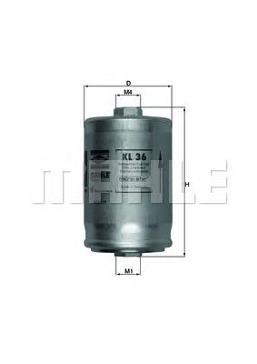 Filtro combustible Mahle Original KL36 precio, desde 15,51 EUR