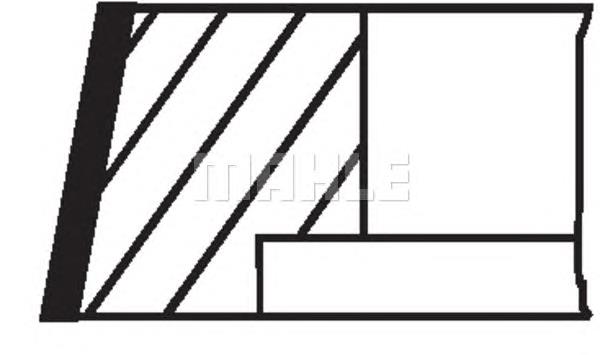 Juego de aros de pistón para 1 cilindro, STD para MERCEDES BENZ TRUCK TRUCK T2/LN1 (667, 668, 669, 670)