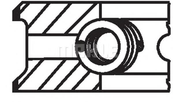 Juego de aros de pistón para 1 cilindro, STD 691176 Diesel Technic