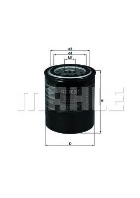 Filtro de aceite OC1091 Mahle Original
