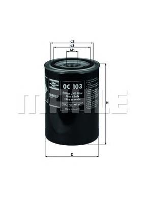 OC103 Mahle Original filtro hidráulico