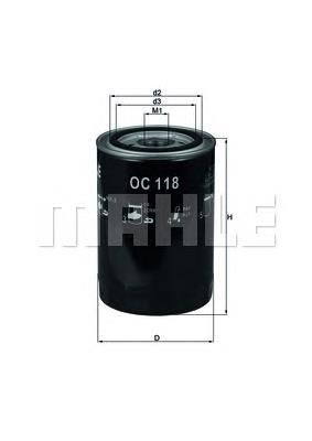 OC118 Mahle Original filtro de aceite