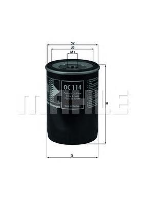 Filtro de aceite motor Mahle Original OC114