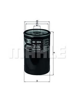 OC 206 Mahle Original filtro de aceite