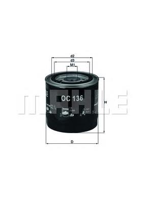 Filtro de aceite OC136 Mahle Original