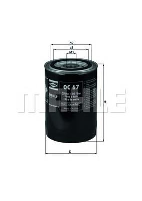 Filtro de aceite Mahle Original OC67 precio, desde 5,22 EUR