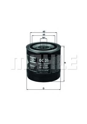 OC31 Mahle Original filtro de aceite