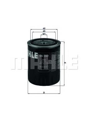 Filtro de aceite motor Mahle Original OC262