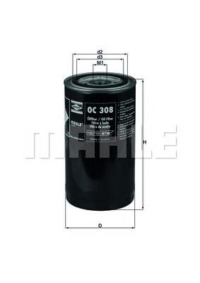 OC308 Mahle Original filtro de aceite