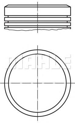 0400401 Mahle Original pistón completo para 1 cilindro, cota de reparación + 0,50 mm