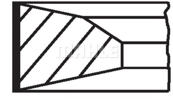Juego de aros de pistón para compresor, 1 cilindro, STD 00526N0 Mahle Original