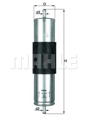 Filtro de combustible KL473 Mahle Original