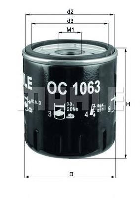 OC1063 Mahle Original Filtro aceite