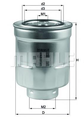 Filtro de combustible KC389 Mahle Original
