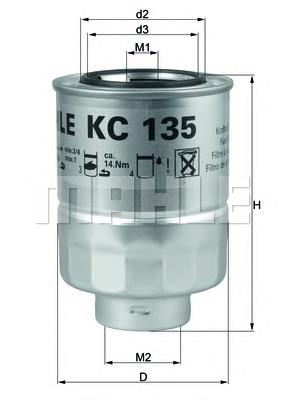 KC135 Mahle Original Filtro de gasolina