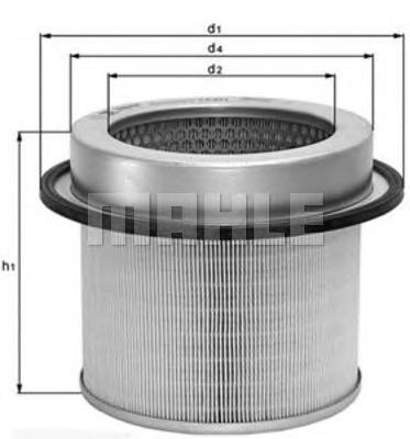 LX671 Mahle Original Filtro de aire de motor