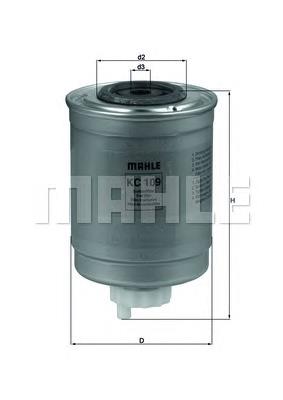 Filtro combustible Mahle Original KC109 precio, desde 13,06 EUR