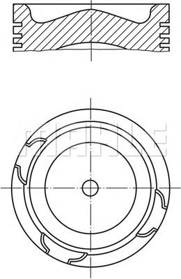 Pistón completo para 1 cilindro, STD 2136900 Mahle Original